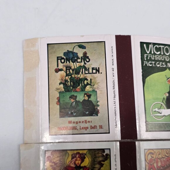 Vintage Bicycle Poster Matches Box Collection Featuring Retro Cycling Ads 3 Boxe - Picture 2 of 8